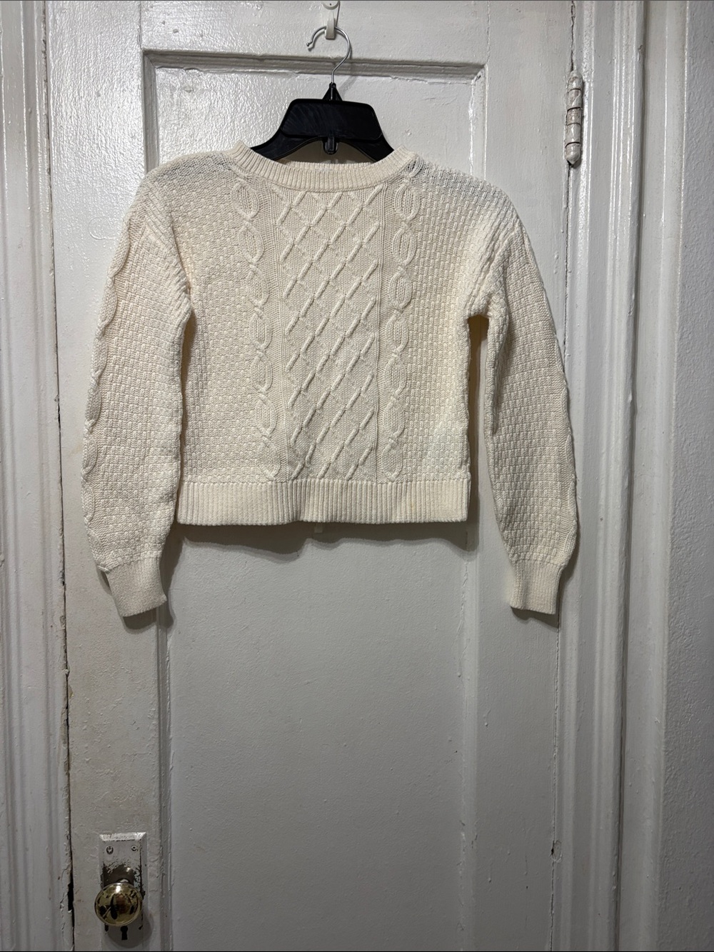 Kids Cream Cable Knit Sweater